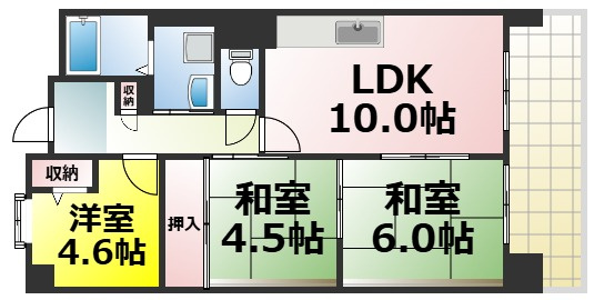 【間取り】 | メゾンドーム三軒家 仲介手数料無料