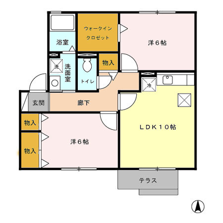 スカイウェーブBの間取り