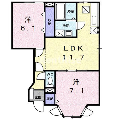 フレスコビエントの間取り|間取図