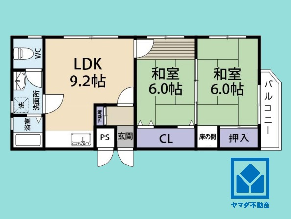 ドエル南塚口B棟の間取り