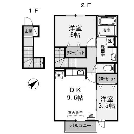 クレールわかばの間取り