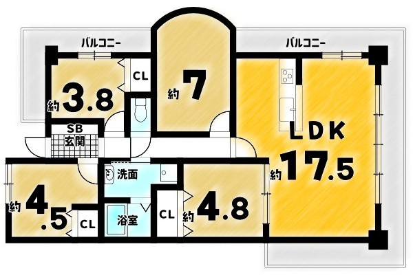 グランブルー醍醐の間取り