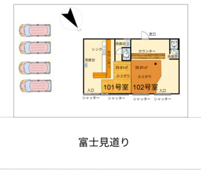 鴻巣市吹上富士見４丁目の店舗一部の間取り