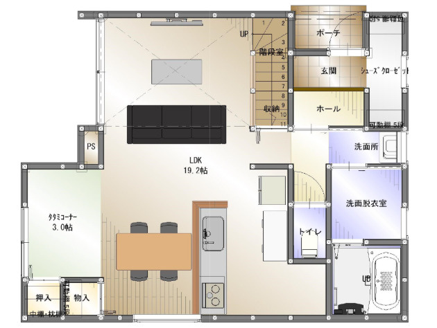 北区清水新地の間取り