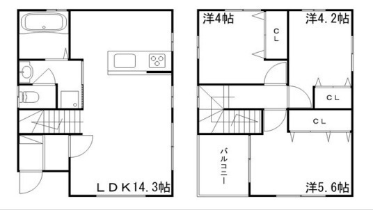 ボヌール東阿保C棟の間取り