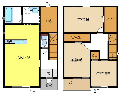 西城１ー１１コダテックスⅤＢの間取り
