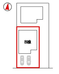 西城１ー１１コダテックスⅤＢの区画図