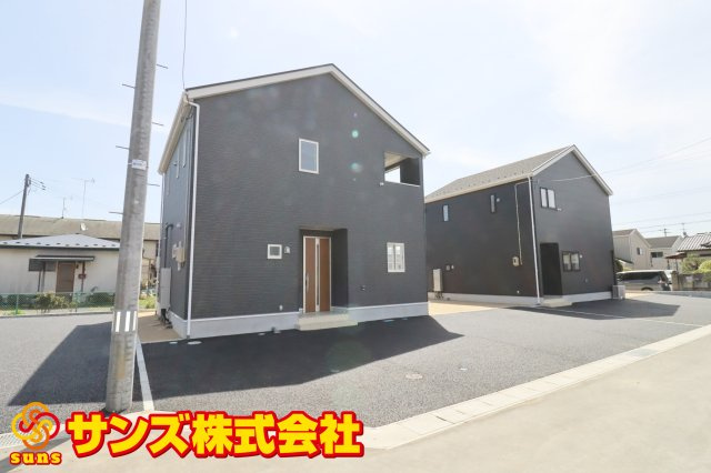 矢吹町一本木第6　　　6号棟　　　善郷小学校、矢吹中学区の外観|北西側から見た駐車場を含む外観