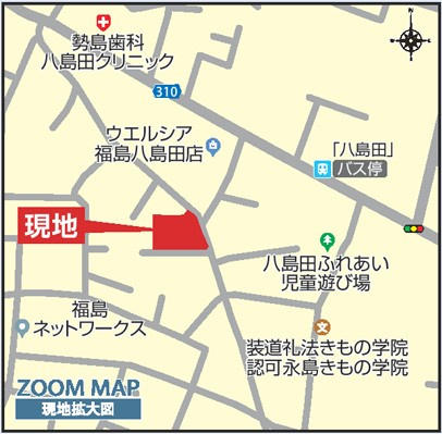 新築戸建・新築建売　福島市笹木野大金谷尻　野田小・野田中の地図|拡大図