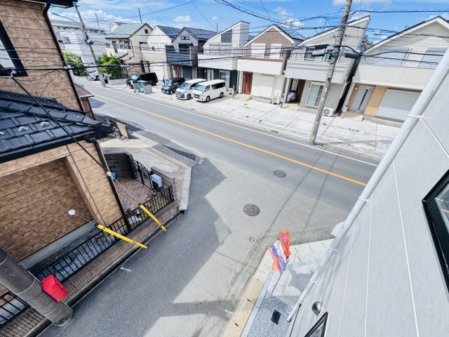 松戸市栄町６丁目新築戸建（栄町８期）の展望|寝室前バルコニーより道路側眺望