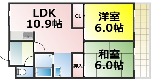 【間取り】 | タック泉尾 仲介手数料無料