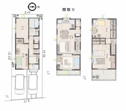 【間取り】 | 【仲介手数料０円】相模原市中央区千代田5丁目　中古一戸建て | 相模原市中央区千代田5丁目　中古一戸建て