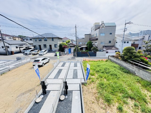 松戸市中根新築戸建の展望|バルコニーより道路側眺望