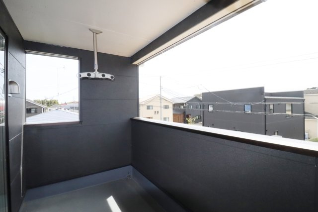 矢吹町一本木第6　　　7号棟　　　善郷小学校、矢吹中学区のバルコニー