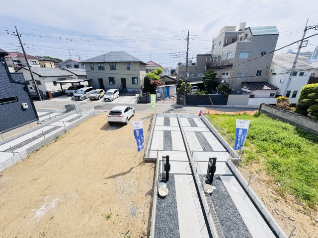 松戸市中根新築戸建の展望|バルコニーより道路側眺望