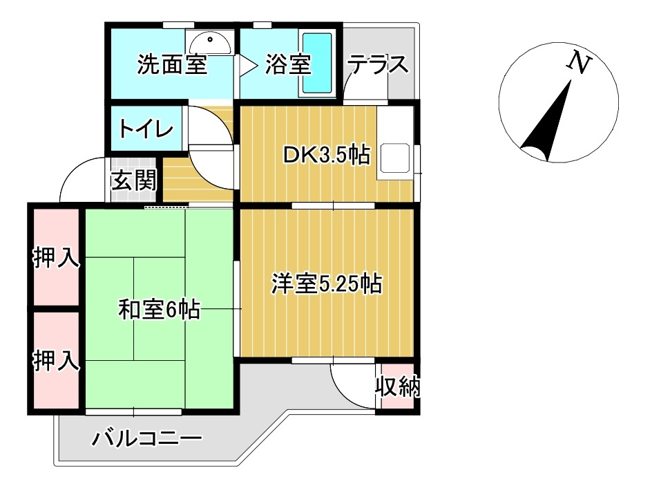 小山サンハイツの間取り