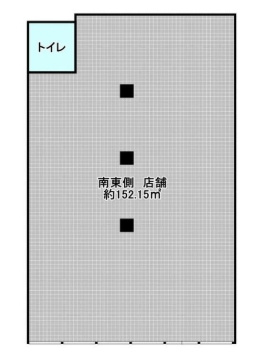 津久野駅前店舗　南東側の間取り
