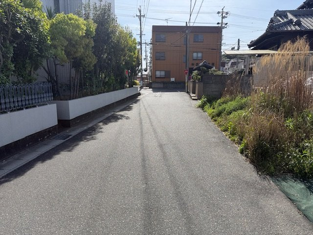 常滑市瀬木町1丁目　売地の前面道路含む現地写真|前面道路