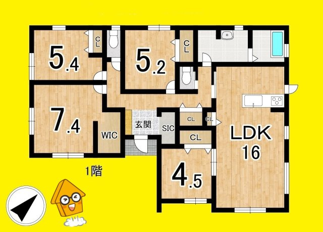 吉田町住吉13期　新築戸建の間取り
