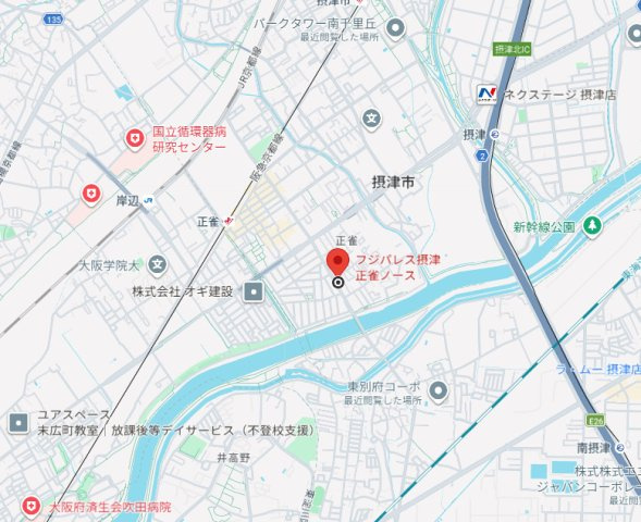 フジパレス摂津正雀ノースの地図