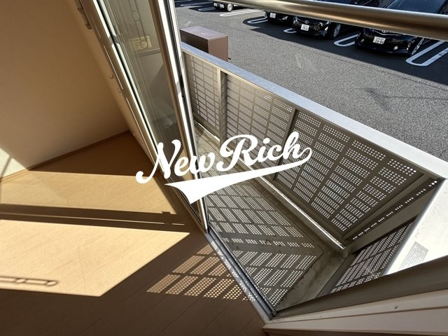 伊勢崎市宮子町のアパートのバルコニー