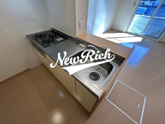 伊勢崎市宮子町のアパートのキッチン