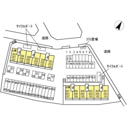 ハイムセラ菊陽　Ａの区画図