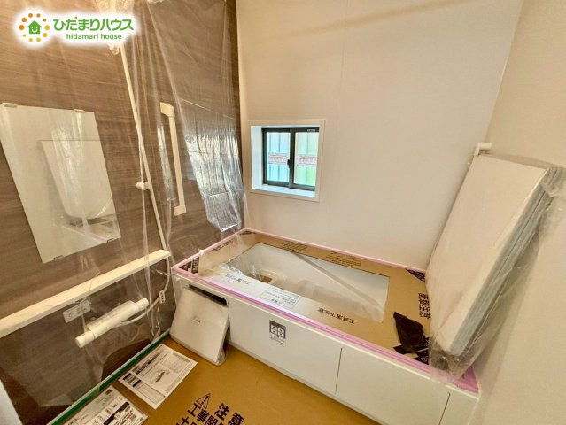 野田市山崎2071番　新築戸建　A号棟の浴室|ゆったり浸かれる広々バスルーム♪お子様とも一緒に入れます(^^)/							
