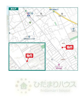 野田市山崎2071番　新築戸建　A号棟の地図|東武アーバンパークライン梅郷駅・徒歩13分