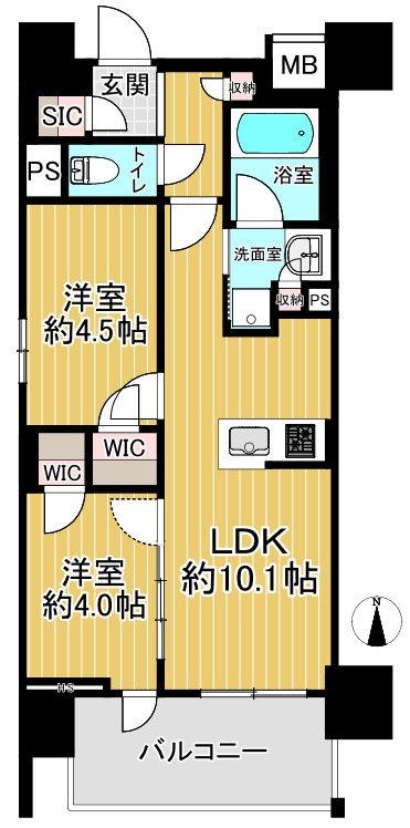 オープンレジデンシア名古屋RISEの間取り