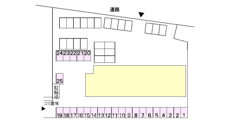 ハイエスト　クレディアの区画図