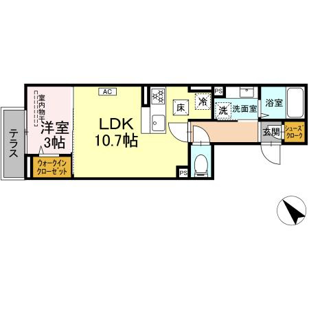 D Paina 千年新町の間取り