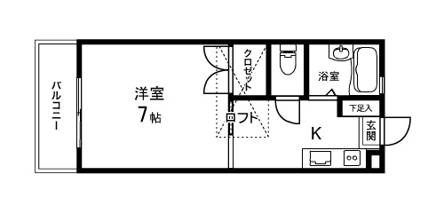 高玉ハイツB棟の間取り