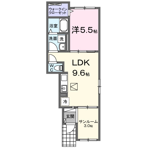 スプリング　サニーの間取り