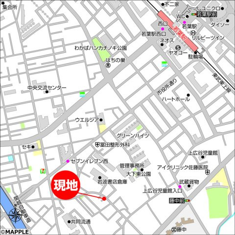 鶴ヶ島市藤金　戸建貸家の地図|地図