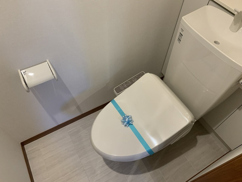 中新田戸建貸家のトイレ|ゆったりとした空間のトイレです