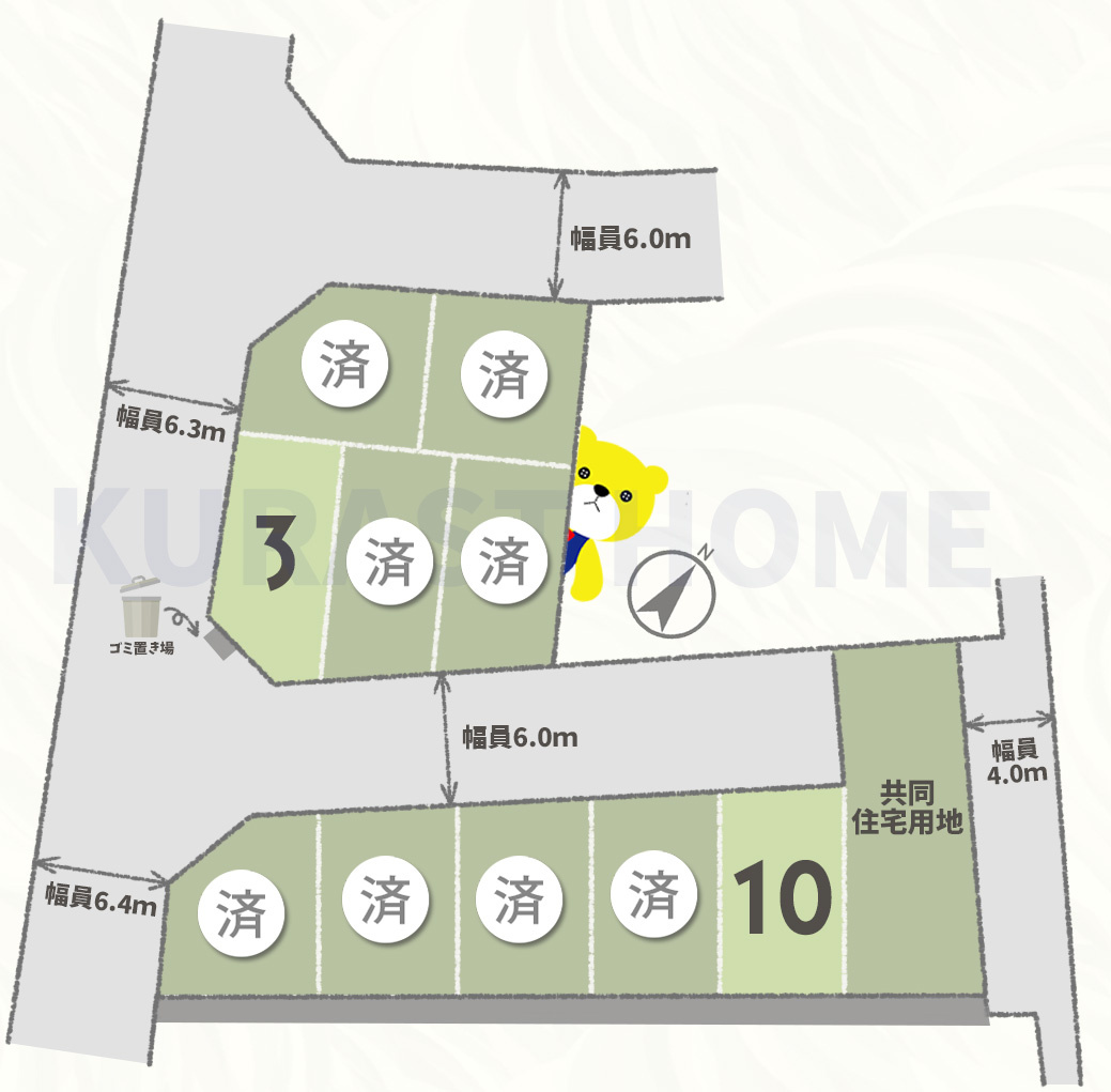 京都市右京区西京極河原町　新築戸建の区画図