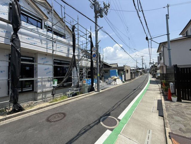 忠岡町忠岡南2丁目新築戸建（A号地）の前面道路含む現地写真
