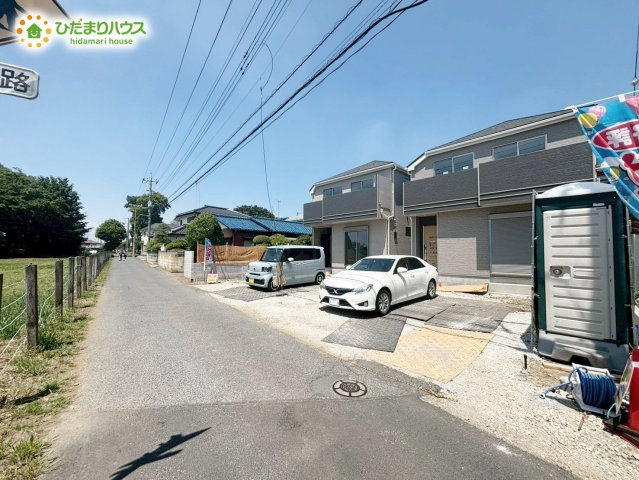 野田市山崎2071番　新築戸建　B号棟の前面道路含む現地写真|全2棟　接道：南西側4ｍ