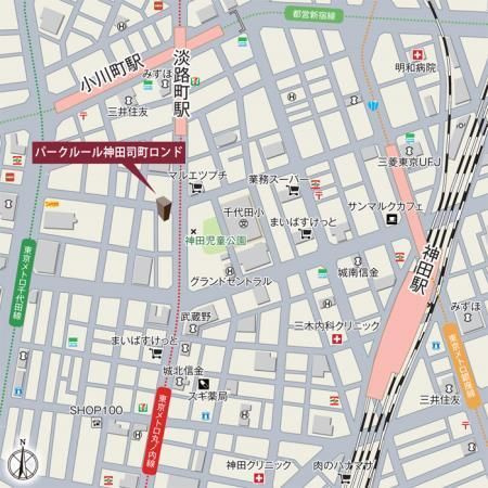 パークルール神田司町ロンドの地図