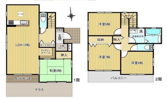 【間取り】 | 川越市的場　中古戸建