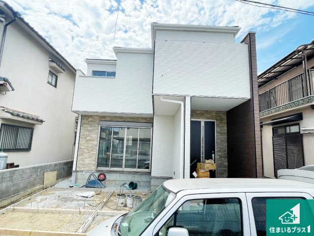 加古川市野口町野口　第14期　新築一戸建ての外観|周辺は落ち着いた街並みの住宅地！子育てがしやすい住環境です！まだ未完成ですが、現地でしかわからない事もございます。是非一度ご覧ください。