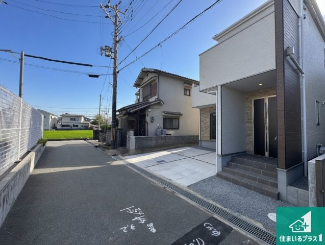 加古川市野口町野口　第14期　新築一戸建ての前面道路含む現地写真|車通りの少ない前面道路！お子様がいらっしゃるご家族でも安心！