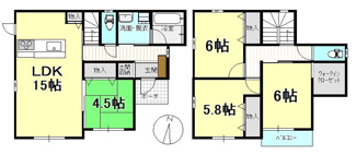 【間取り】 | 新築戸建　北井門5丁目