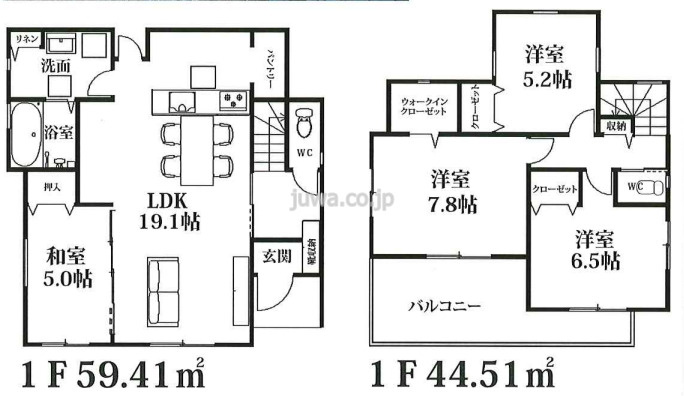 【未入居戸建住宅】ふじみ野市苗間の間取り