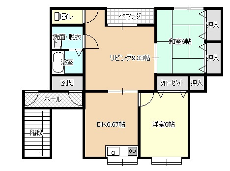 楽市田中アパートの間取り