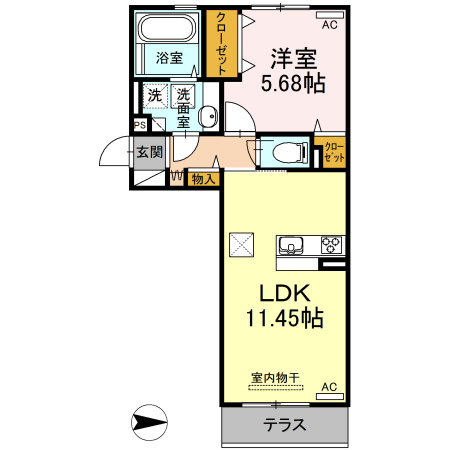 パティオ大津Ⅱの間取り