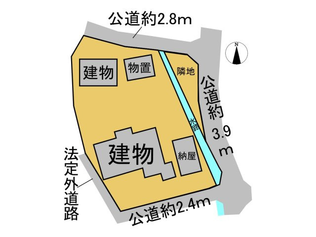 【商談中】中古戸建　大垣市上屋1丁目　昭和42年築の区画図