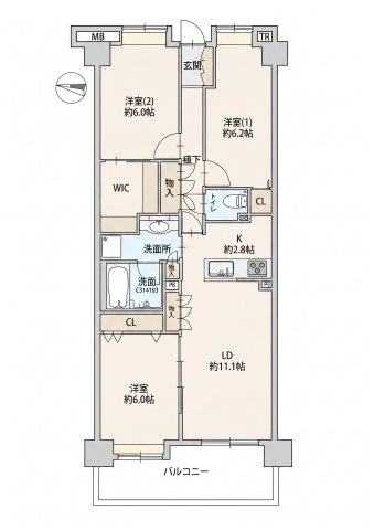 【間取り】 | フォルスコート川崎グランテール