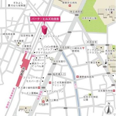 【地図】 | パーク・ヒルズ元住吉